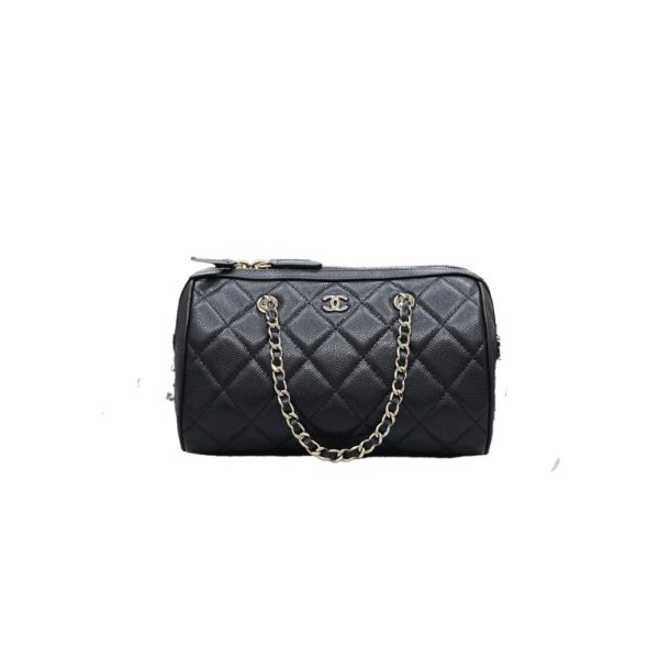 CHANEL 25P Caviar Leather Bowling Bag