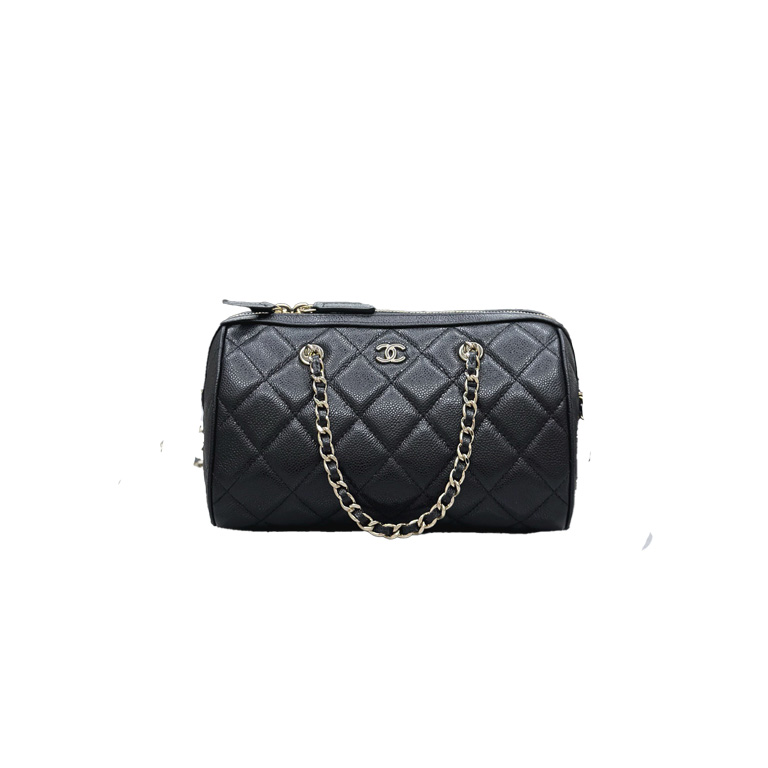 CHANEL 25P Caviar Leather Bowling Bag