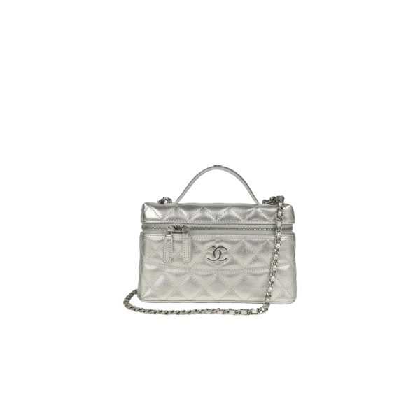 CHANEL 25P Vanity with chain – silver