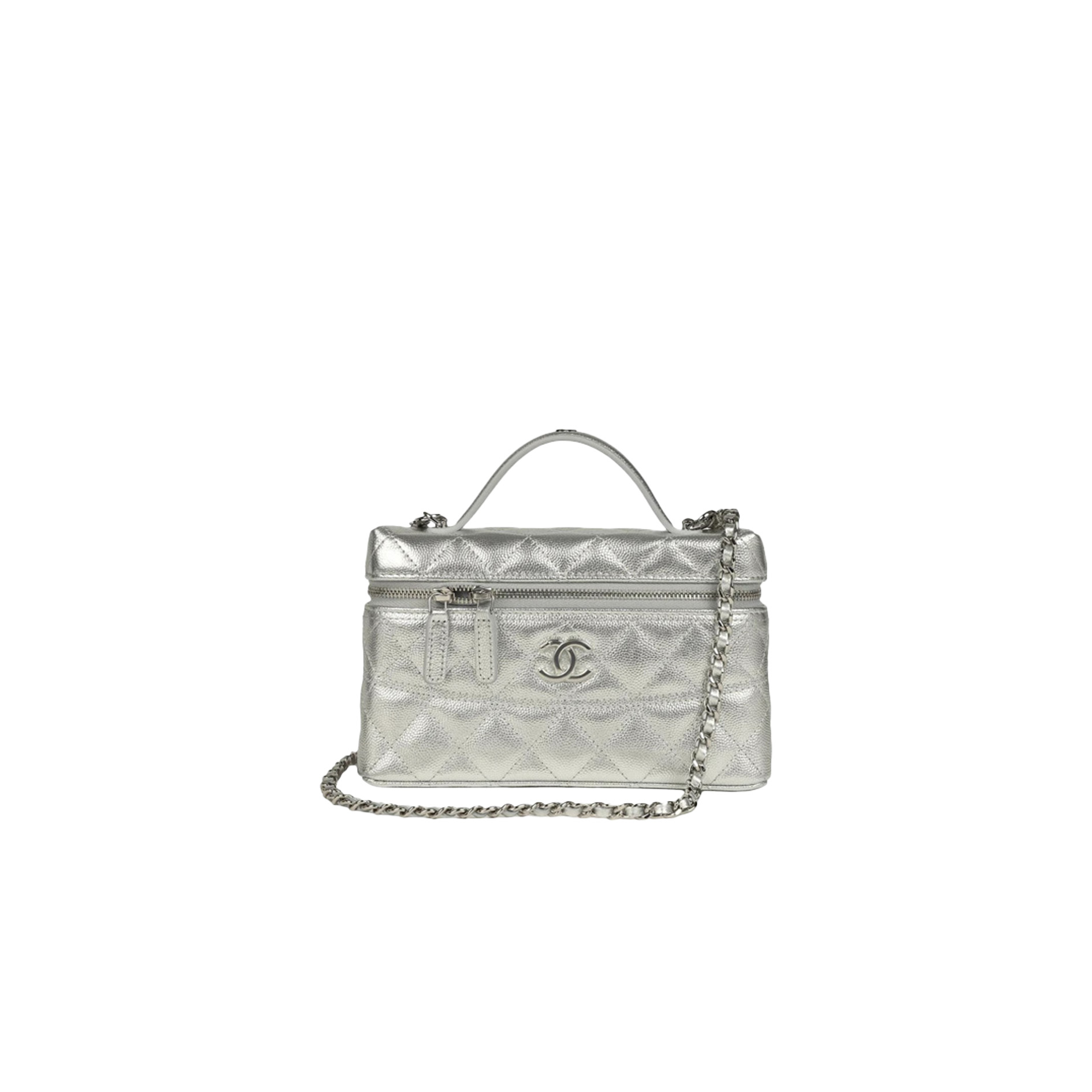 CHANEL 25P Vanity with chain – silver