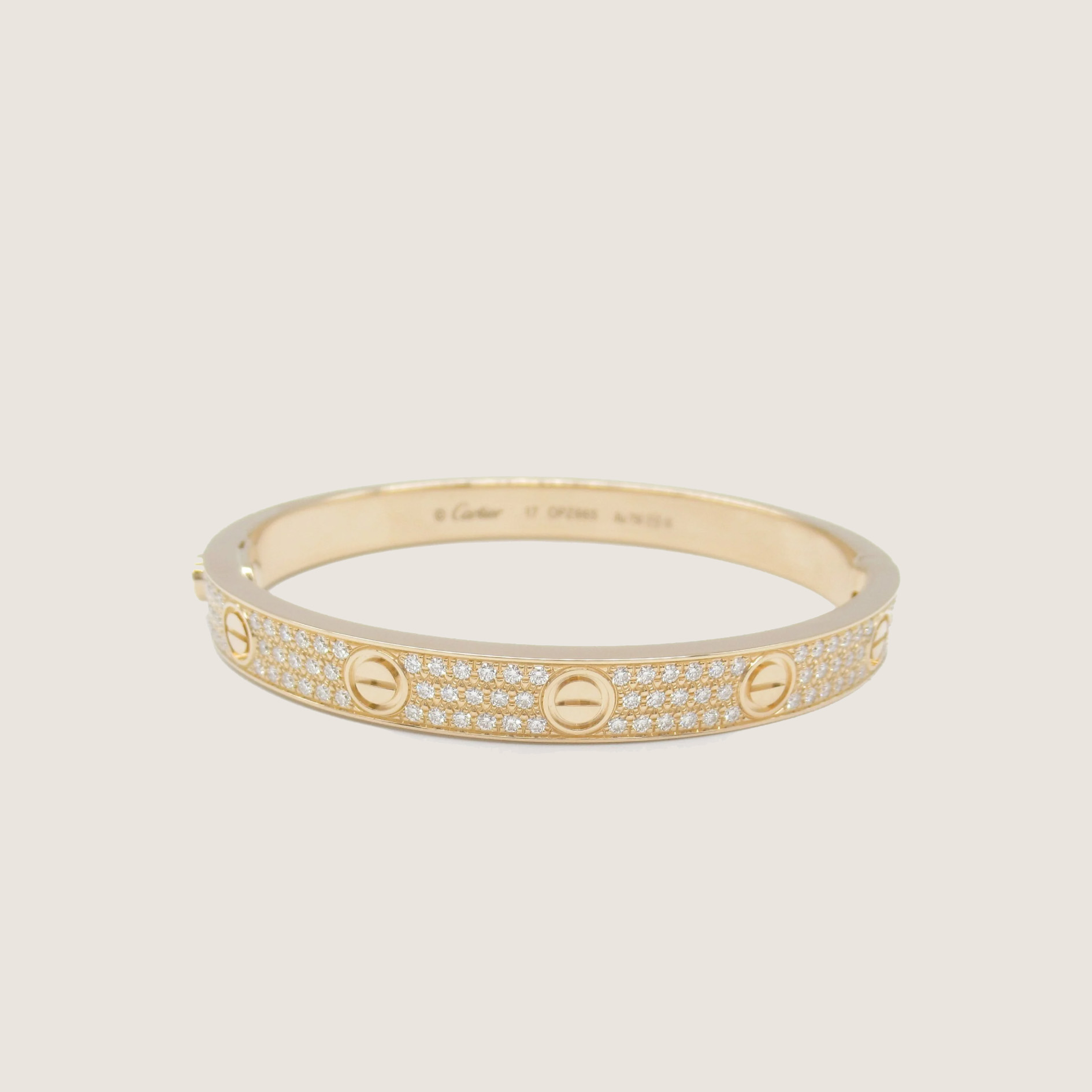 Cartier Love Bracelet Diamonds Full Paved Wider Version