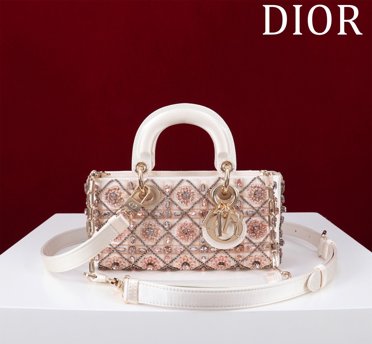 Small Lady D-joy Tas Flower Cannages Calfskin - image 2