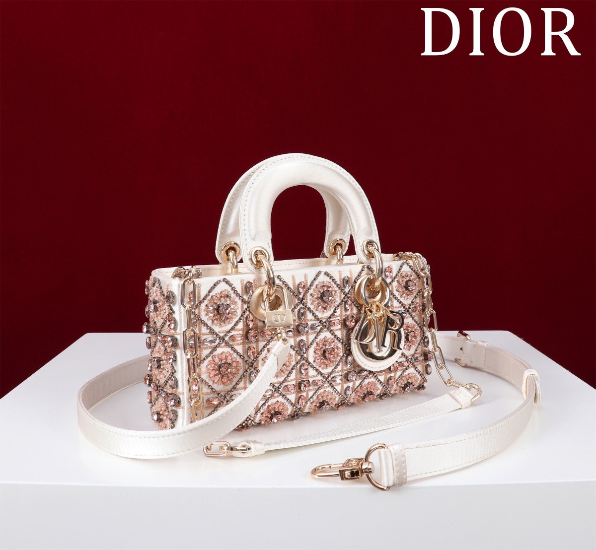 Small Lady D-joy Tas Flower Cannages Calfskin - image 3