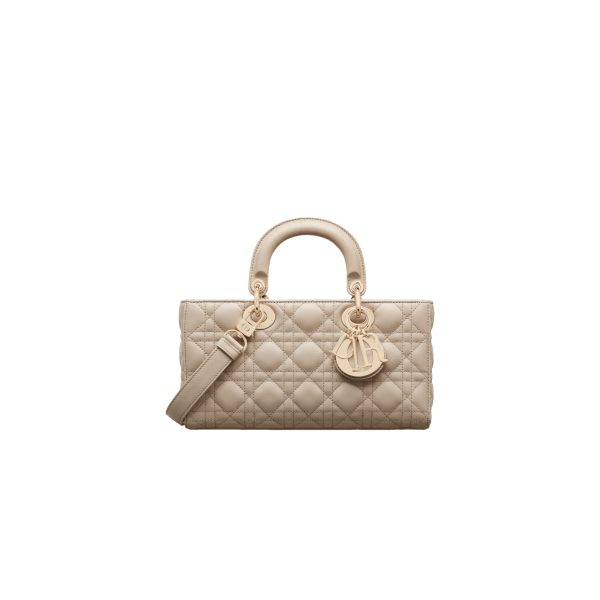 MINI Lady D-Joy Bag Cannage Lambskin-Sand-Colored