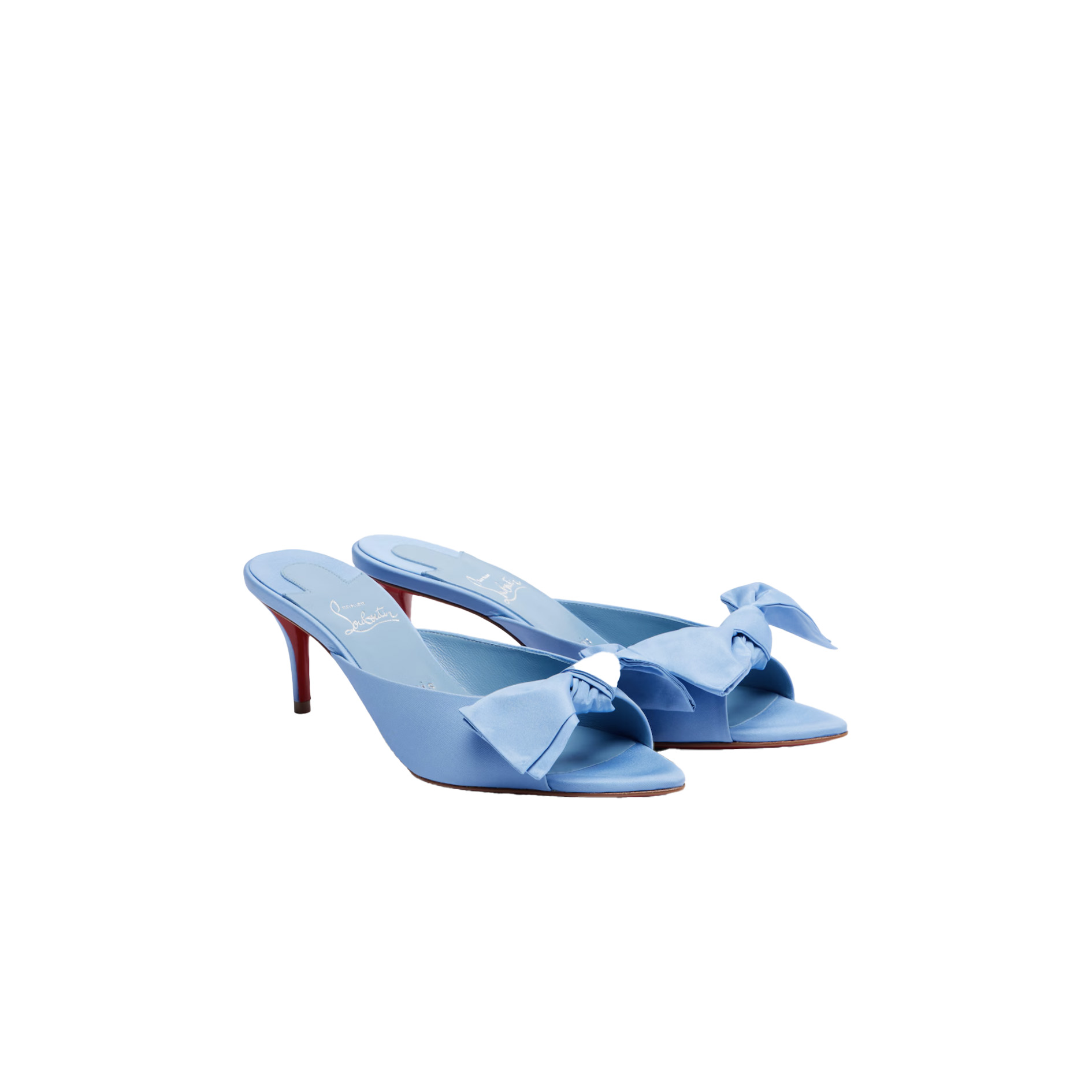 CL Mulazee bow-detail silk taffeta mules - image 1