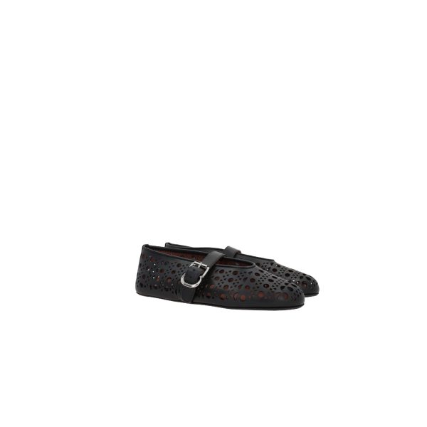 ALAÏA Vienne Lambskin Ballerina Flats