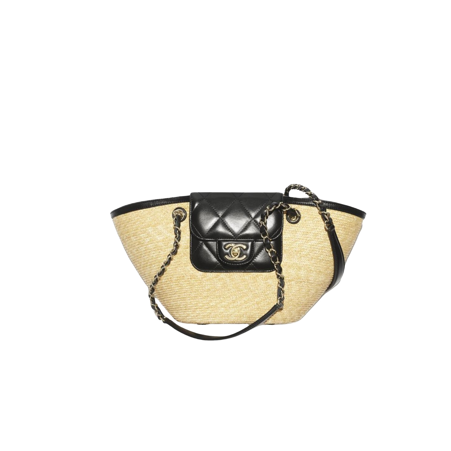 CHANEL Tote Braided Straw