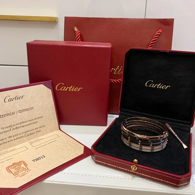 Cartier Love Bracelet Narrow version Full Paved - image 7