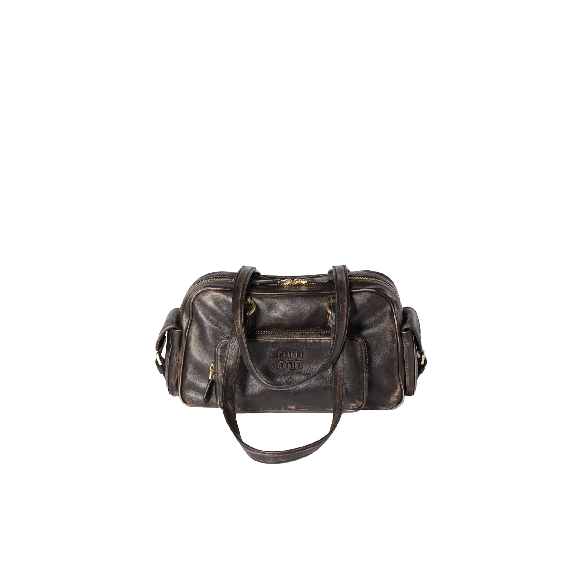 MIUMIU Pocket nappa leather top-handle bag - image 1