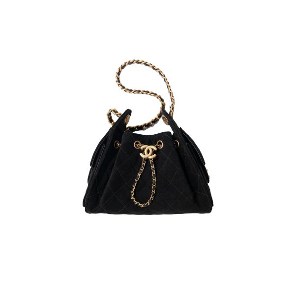 CHANEL 25 Handbag Suede in black