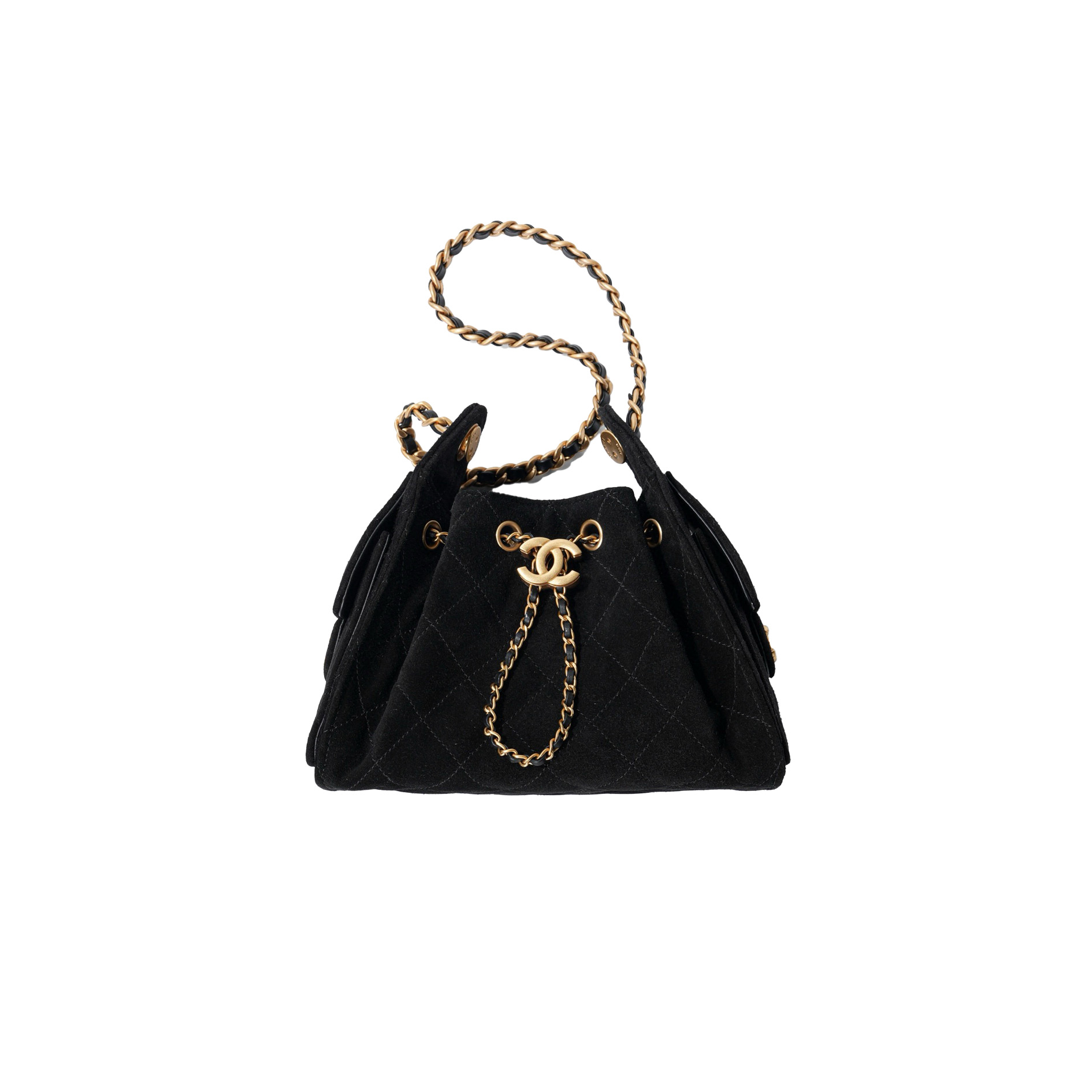 CHANEL 25 Handbag Suede in black