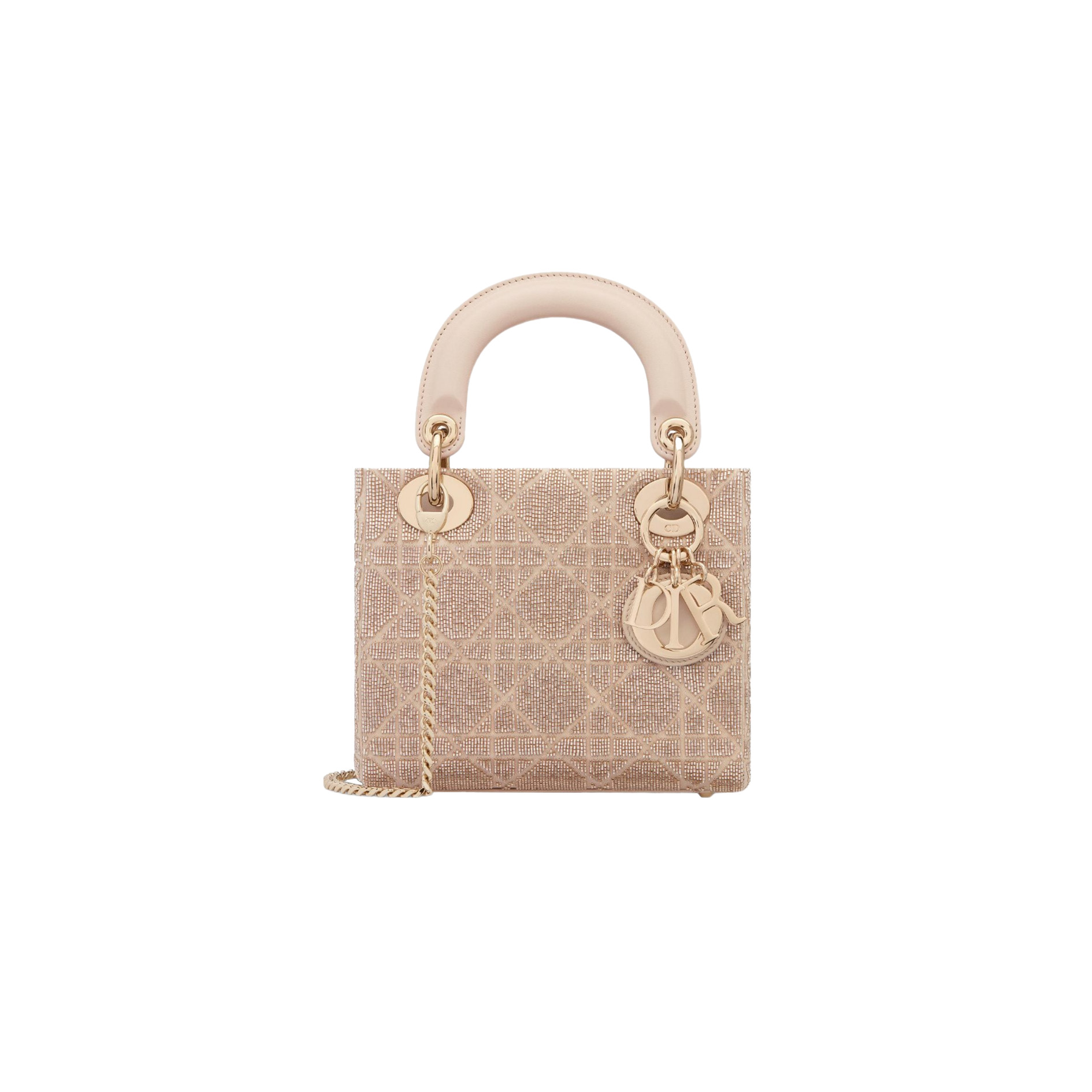 MIni Lady Dior Cotton fabric with bead embroidery - image 1