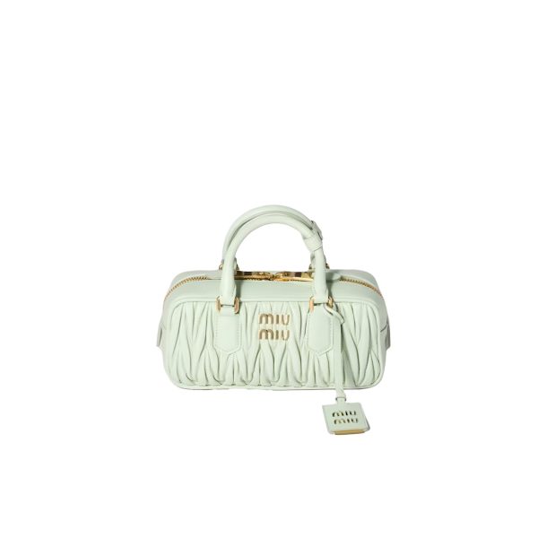 MIUMIU Arcadie matelassé nappa leather bag Mint Green