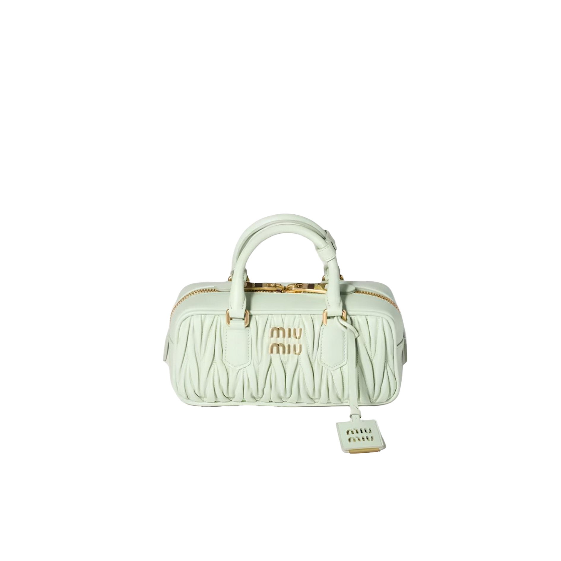 MIUMIU Arcadie matelassé nappa leather bag Mint Green