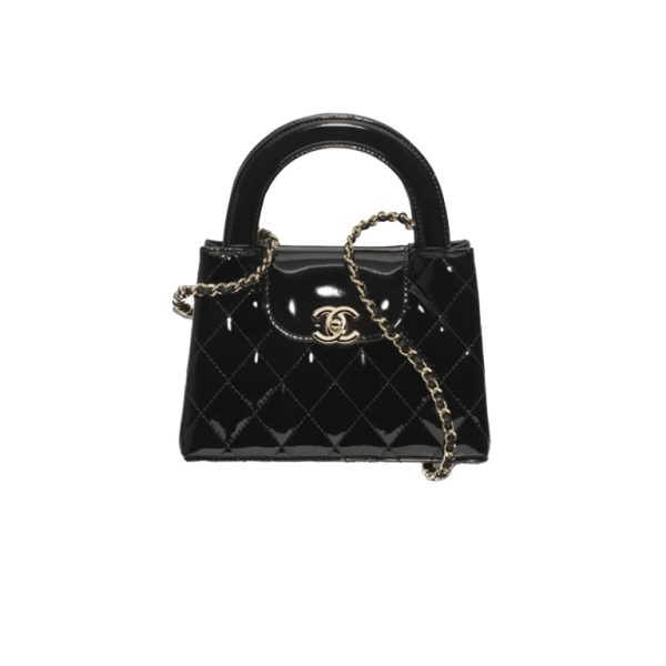 CHANEL Mirror calfskin Kelly Handle Bag