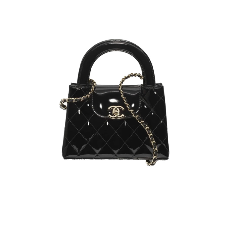 CHANEL Mirror calfskin Kelly Handle Bag