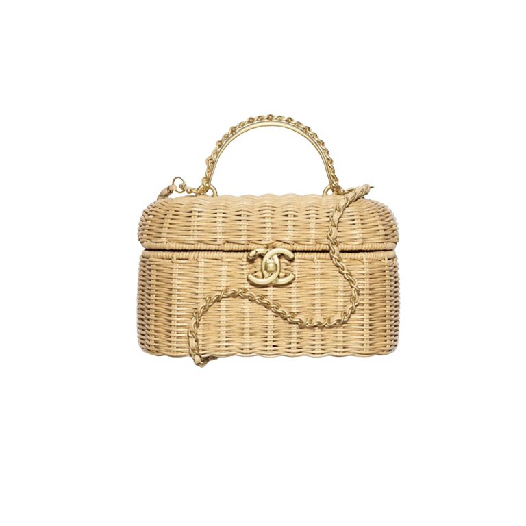 CHANEL Vanity Rattan Bag