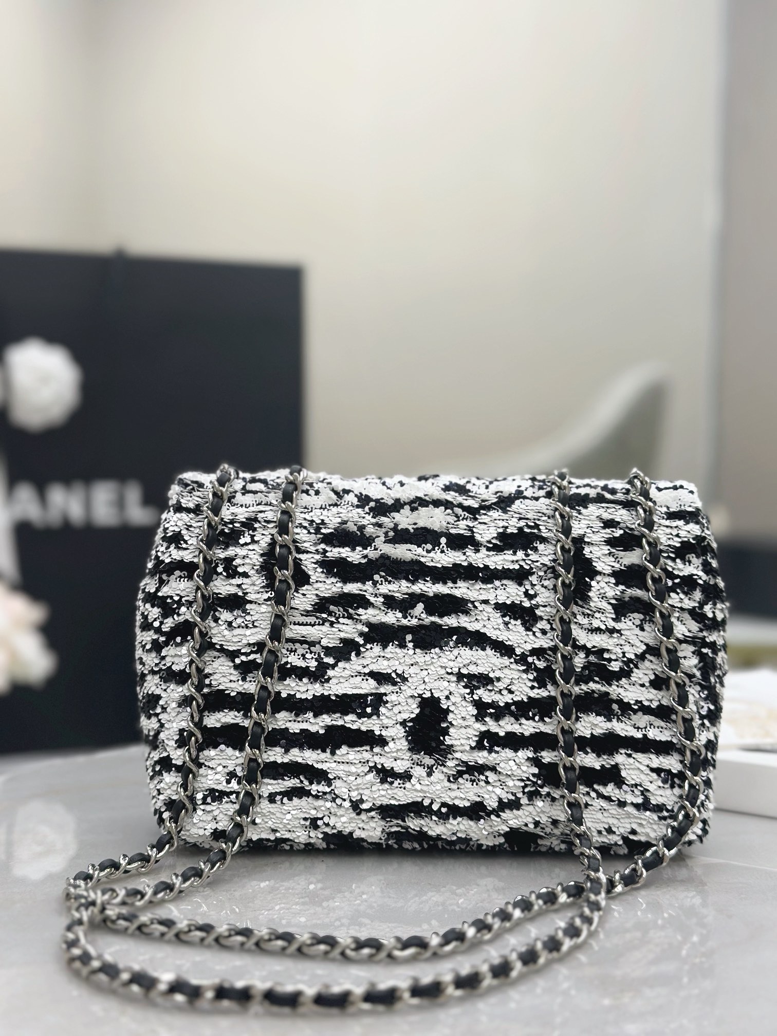 CHANEL Small Flap Bag Sequins - image 3