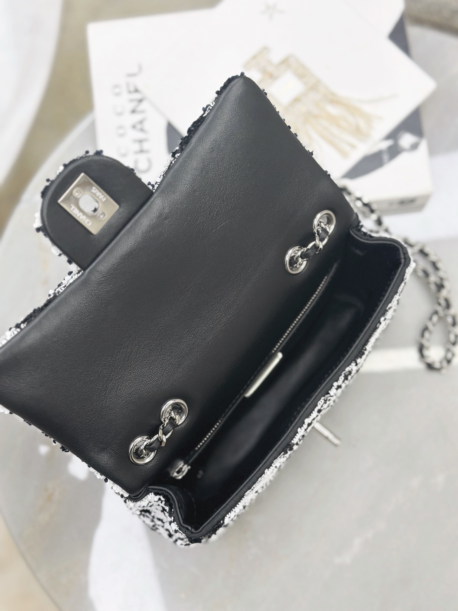 CHANEL Small Flap Bag Sequins - image 7