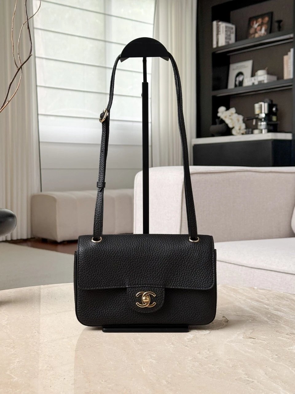 CHANEL Mini Flap Bag Grained Calfskin - image 2