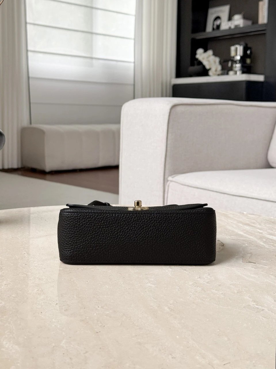 CHANEL Mini Flap Bag Grained Calfskin - image 5
