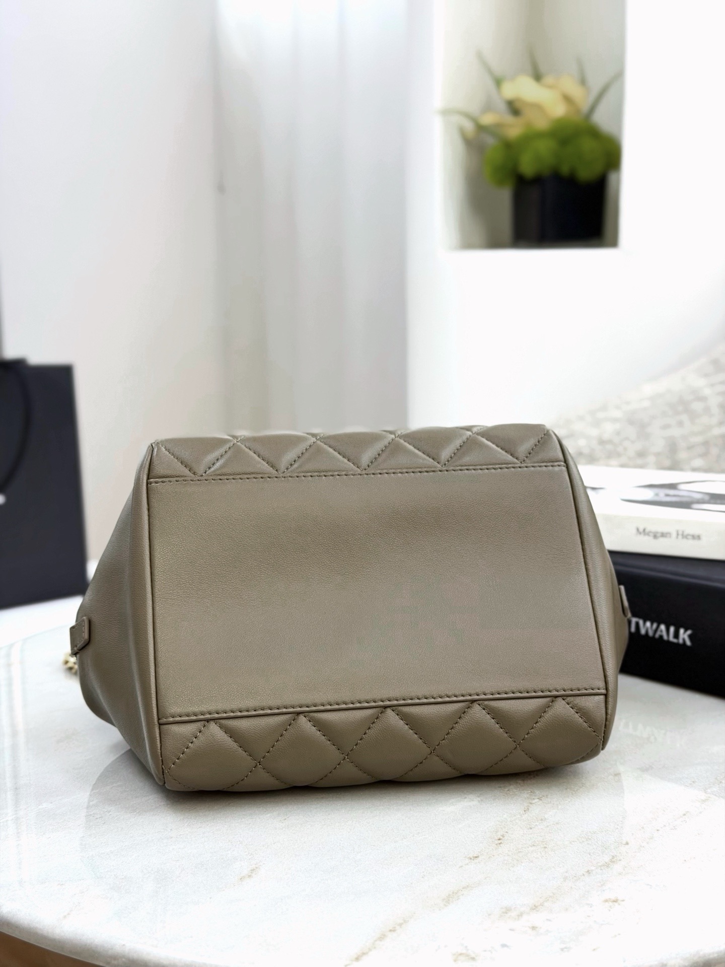 CHANEL Small Bowling Bag Lambskin - image 4