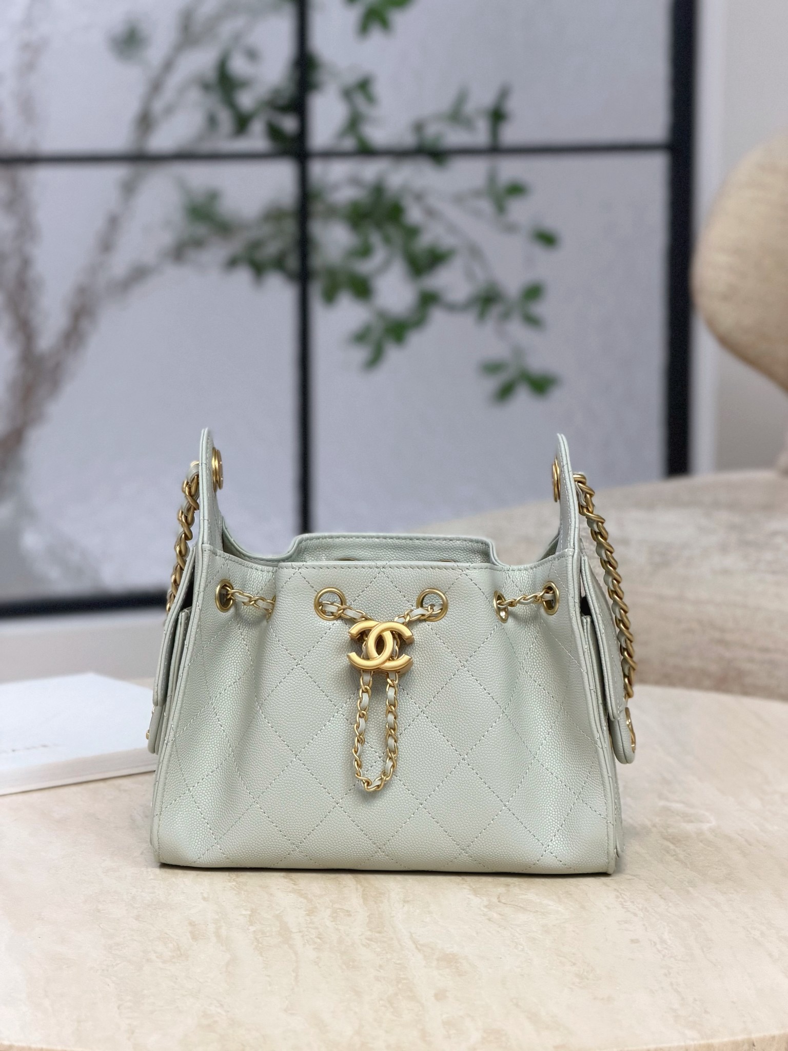 CHANEL 25 Mini Handbag Light Green - image 2