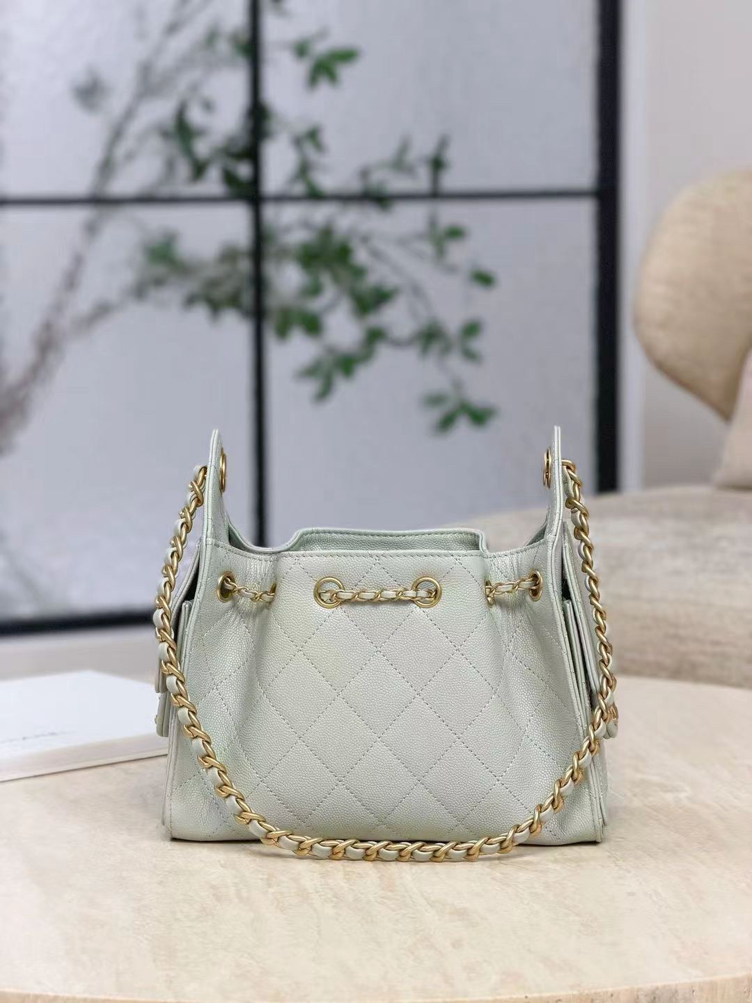 CHANEL 25 Mini Handbag Light Green - image 3