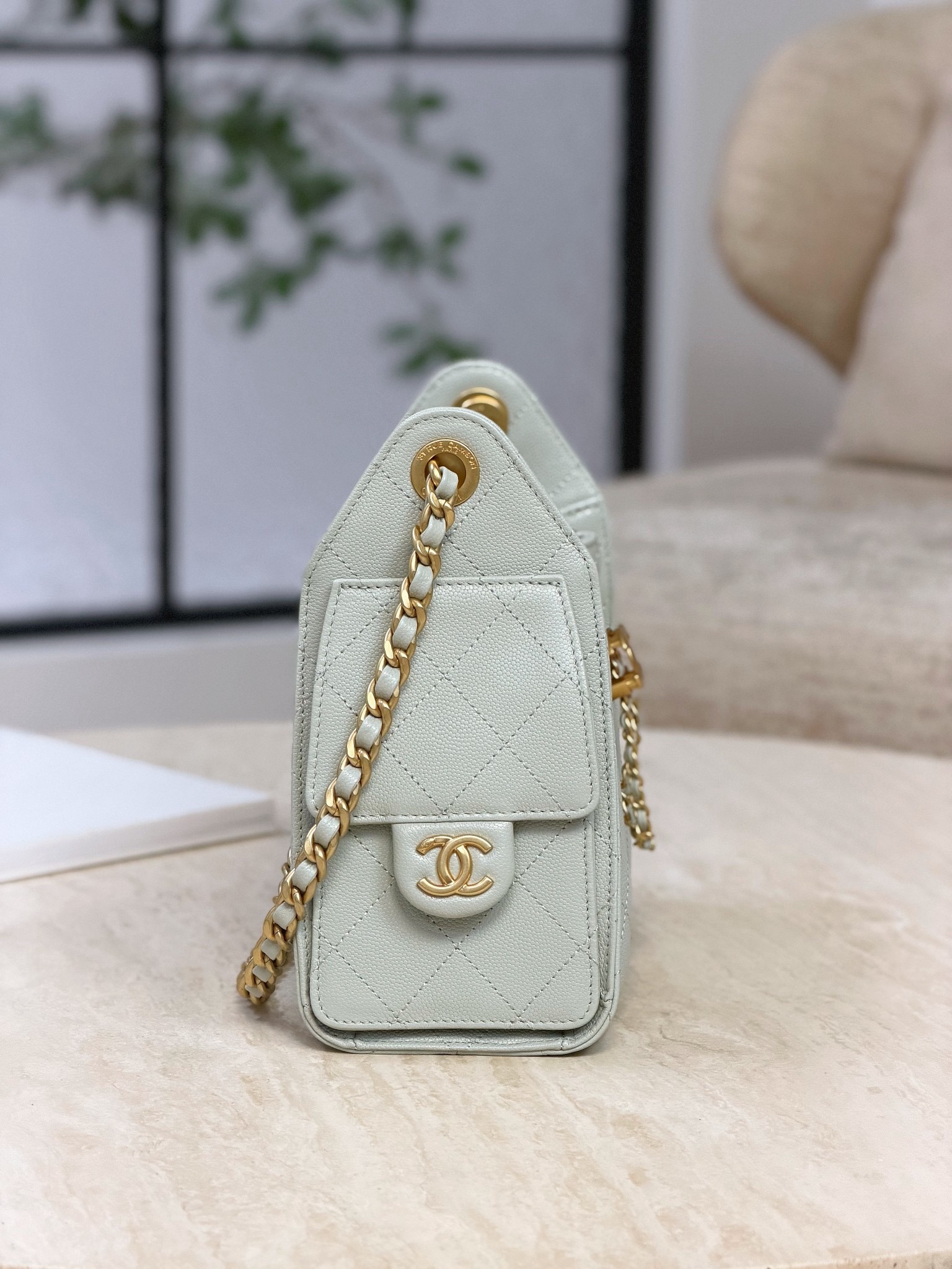 CHANEL 25 Mini Handbag Light Green - image 4
