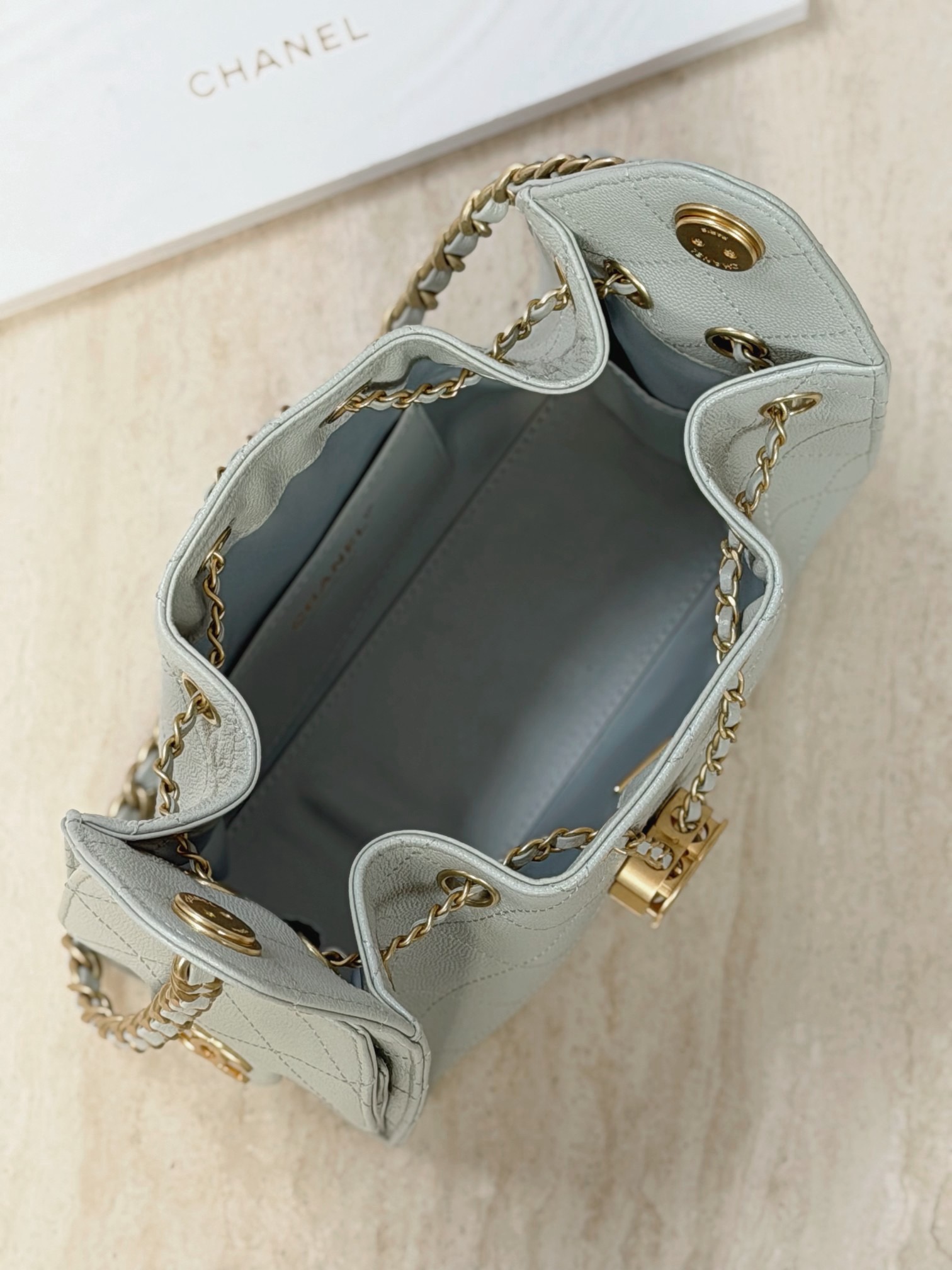 CHANEL 25 Mini Handbag Light Green - image 6