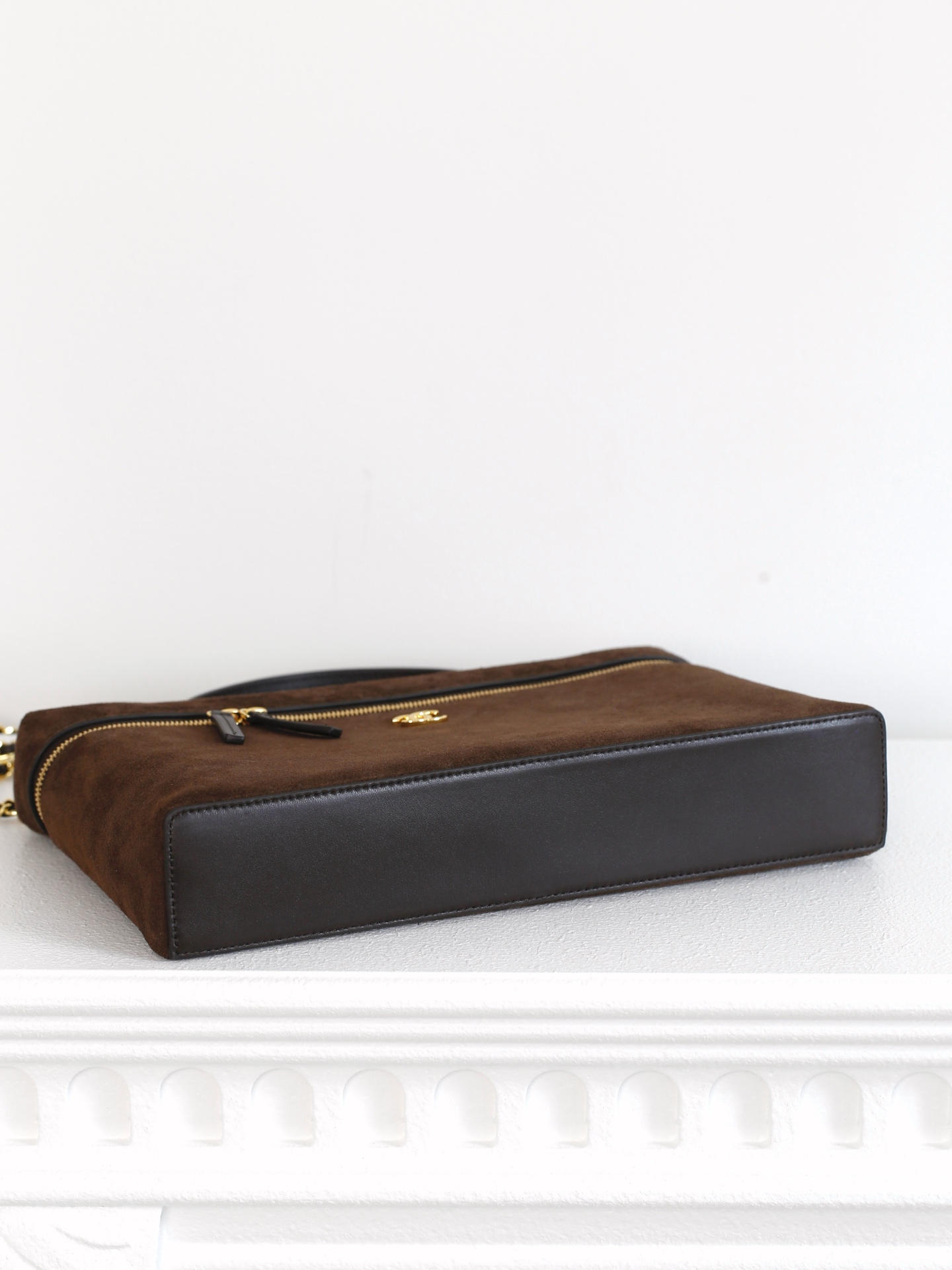 CHANEL Large Vanity with chain Suede Calfskin Dark Brown - image 5