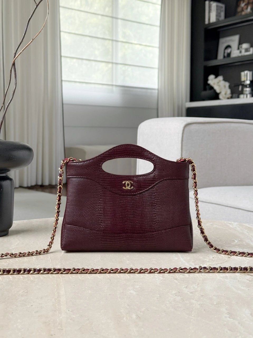 CHANEL 31 MINI Shopping Bag Lizard Embossed Calfskin - image 2