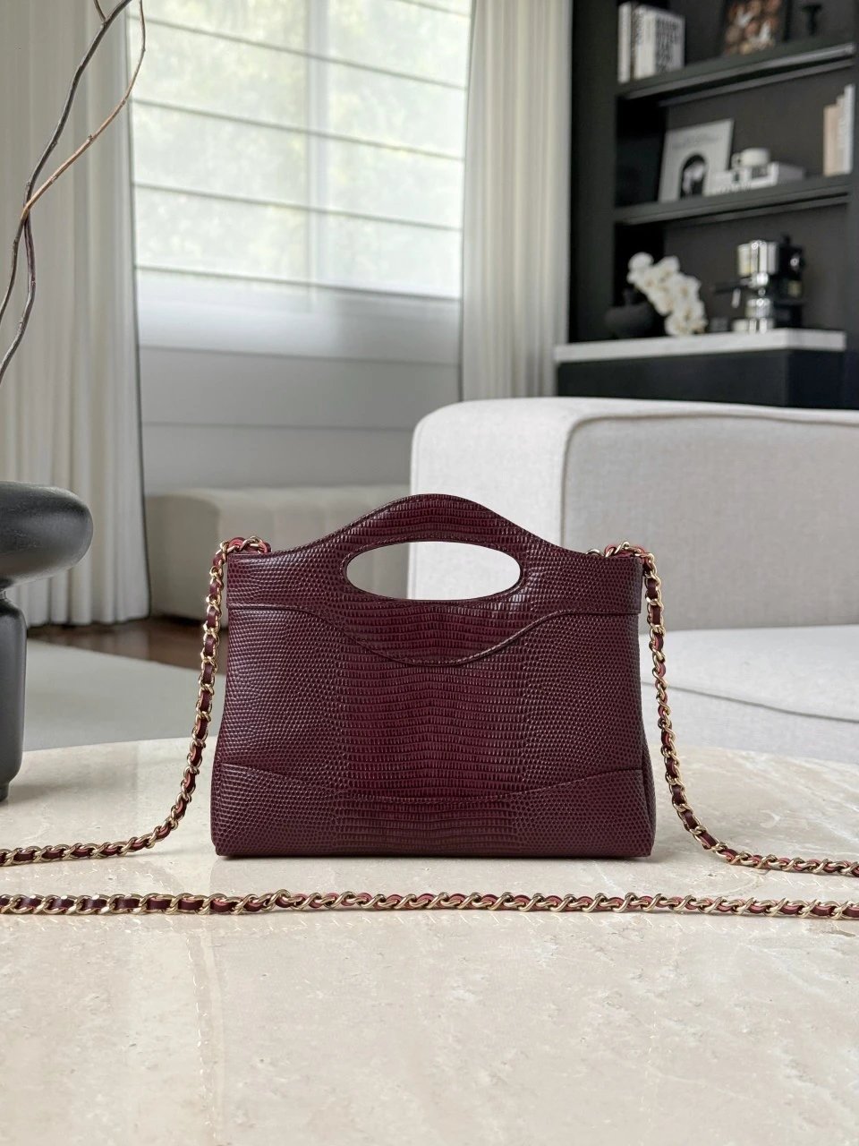 CHANEL 31 MINI Shopping Bag Lizard Embossed Calfskin - image 3
