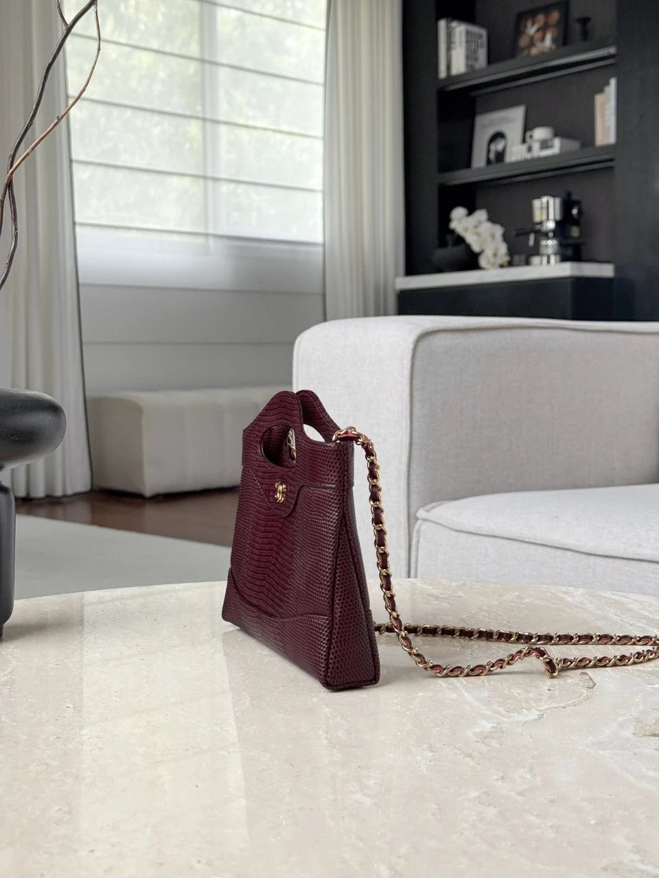 CHANEL 31 MINI Shopping Bag Lizard Embossed Calfskin - image 4
