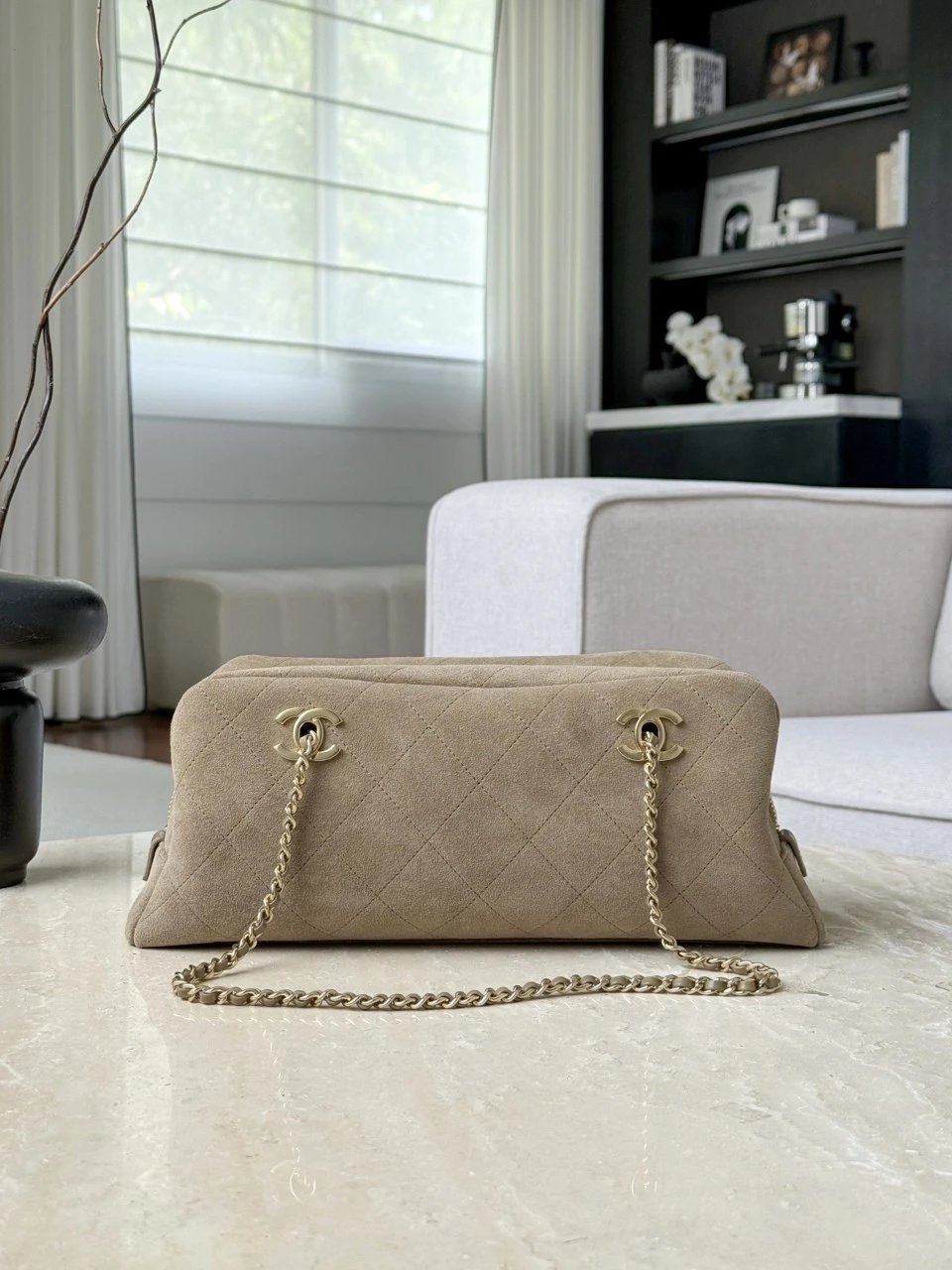 CHANEL 26S suede patchwork stick bag - image 3