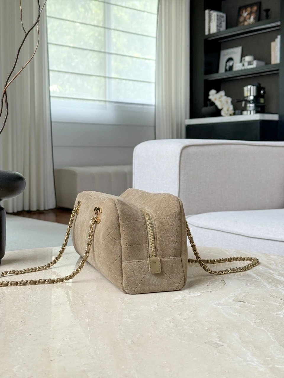 CHANEL 26S suede patchwork stick bag - image 4