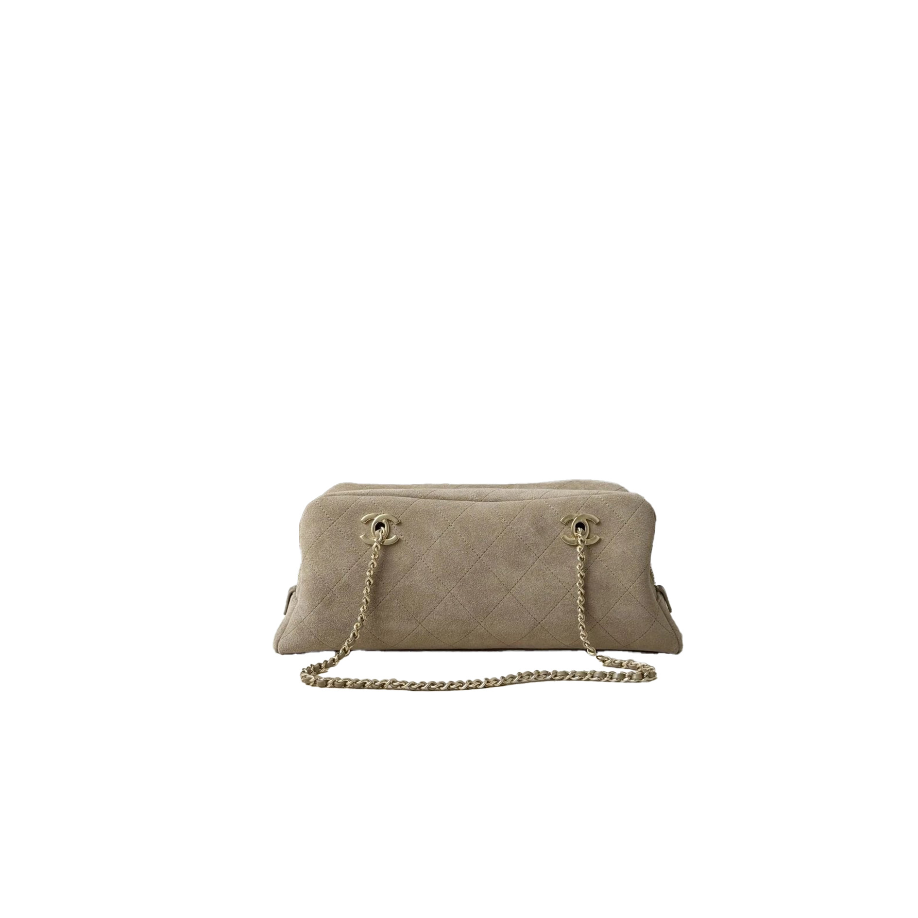 CHANEL 26S suede patchwork stick bag
