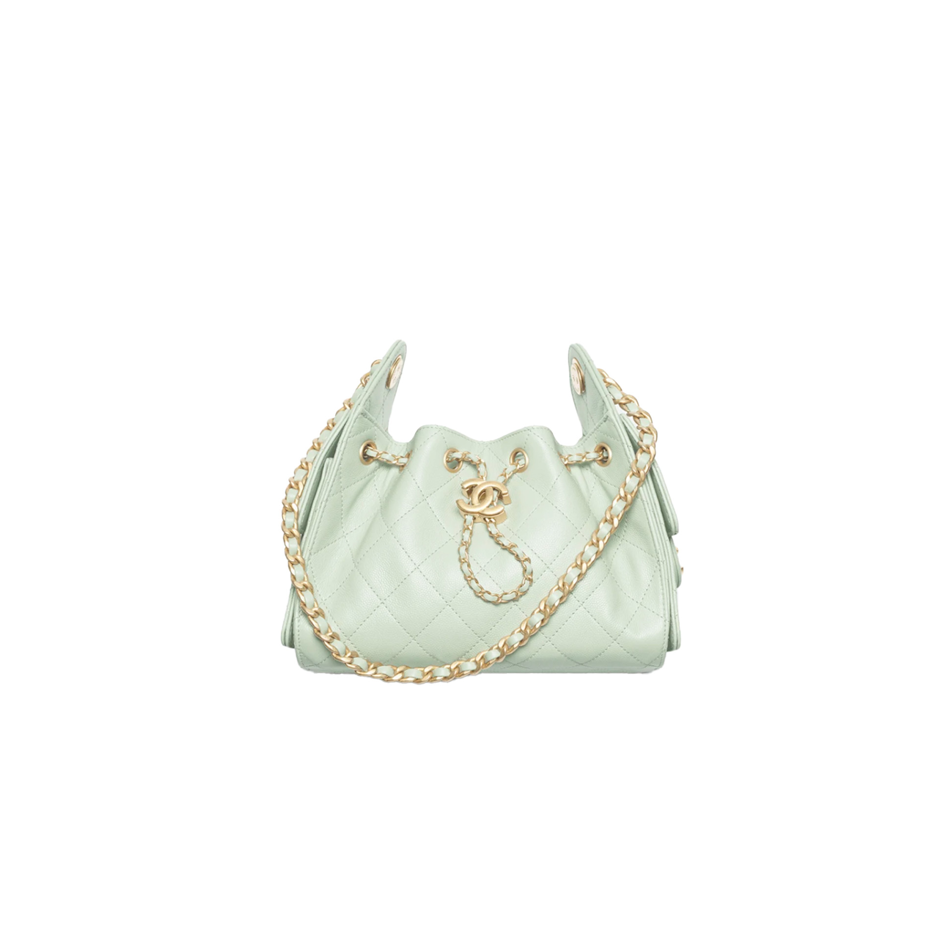 CHANEL 25 Mini Handbag Light Green