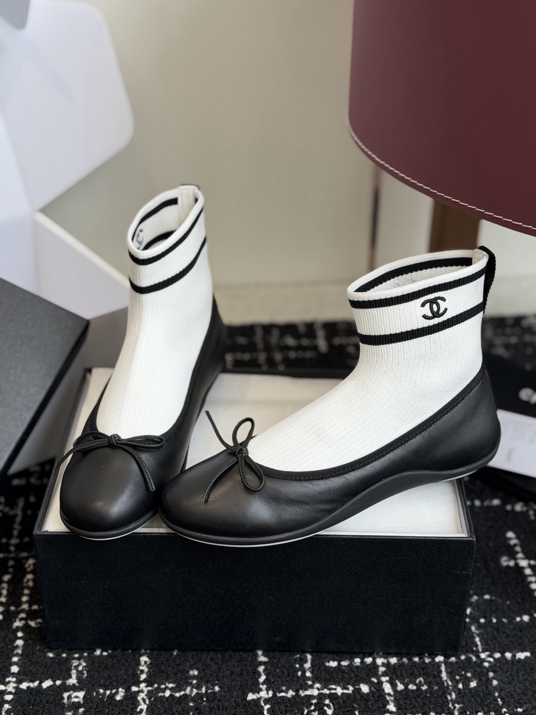 CHANEL Sneakers Lambskin & Knit - image 3