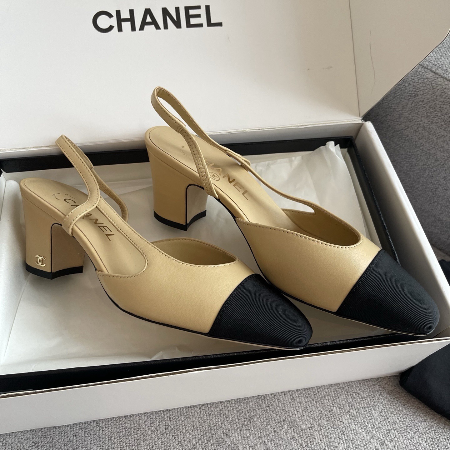 CHANEL Slingbacks Goatskin & Grosgrain - image 3