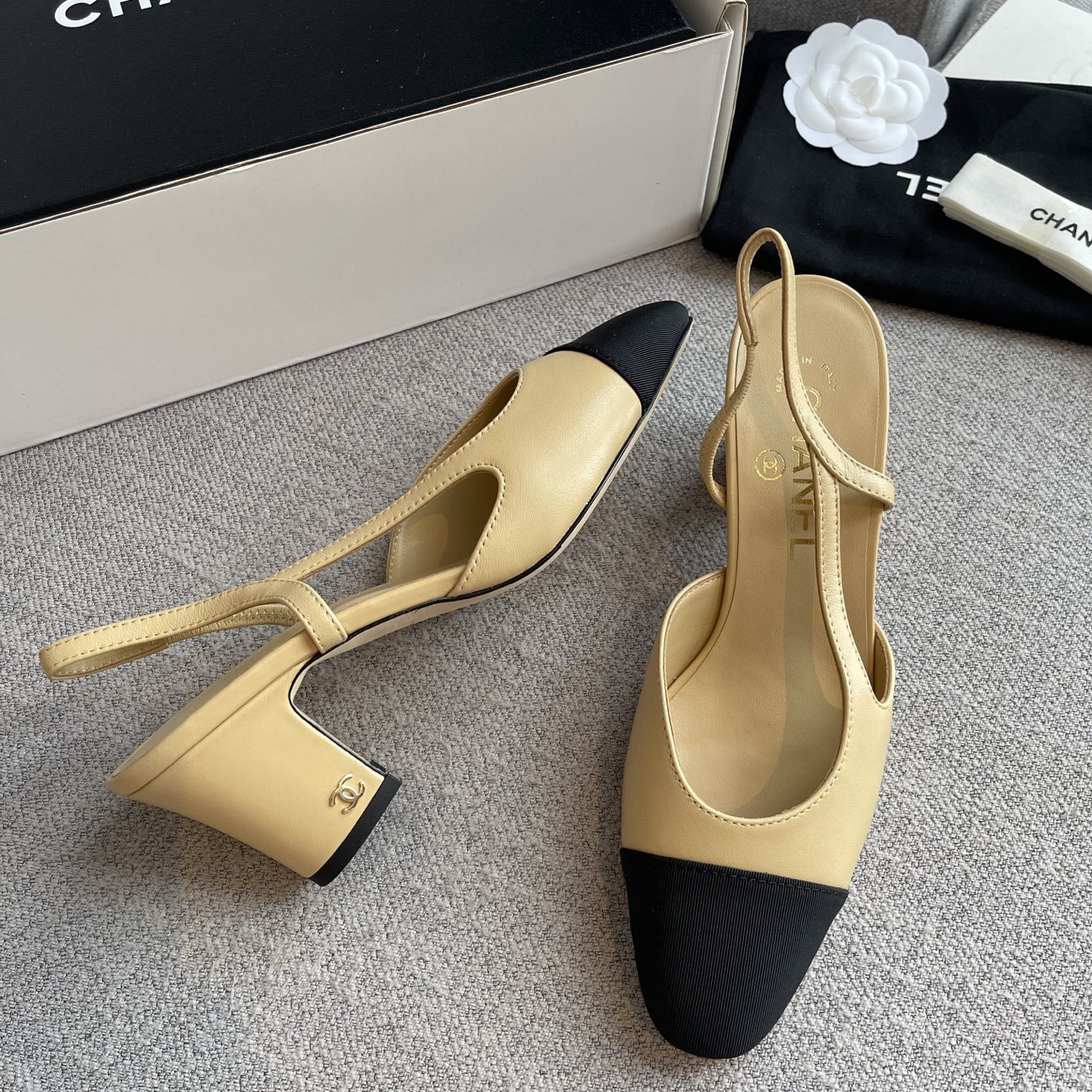 CHANEL Slingbacks Goatskin & Grosgrain - image 5