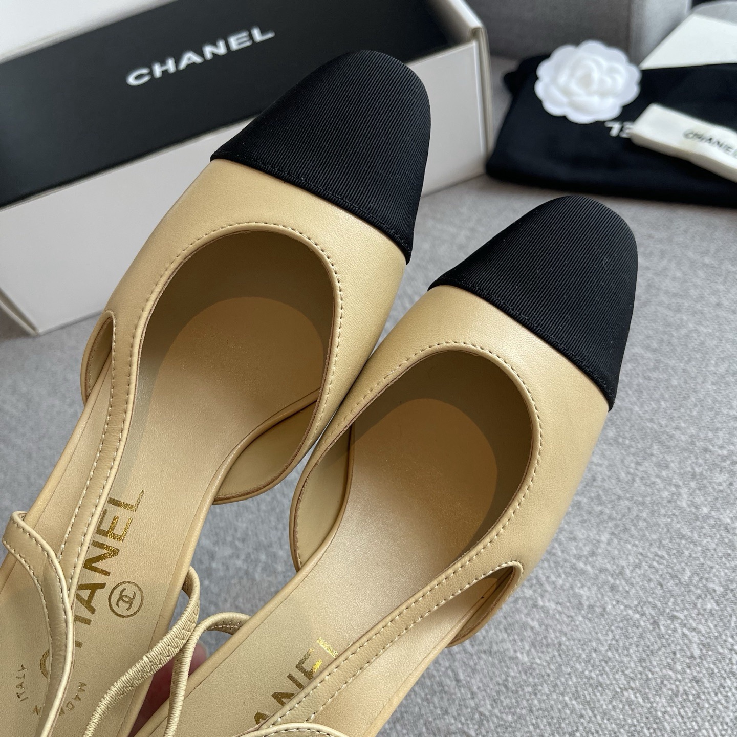 CHANEL Slingbacks Goatskin & Grosgrain - image 8