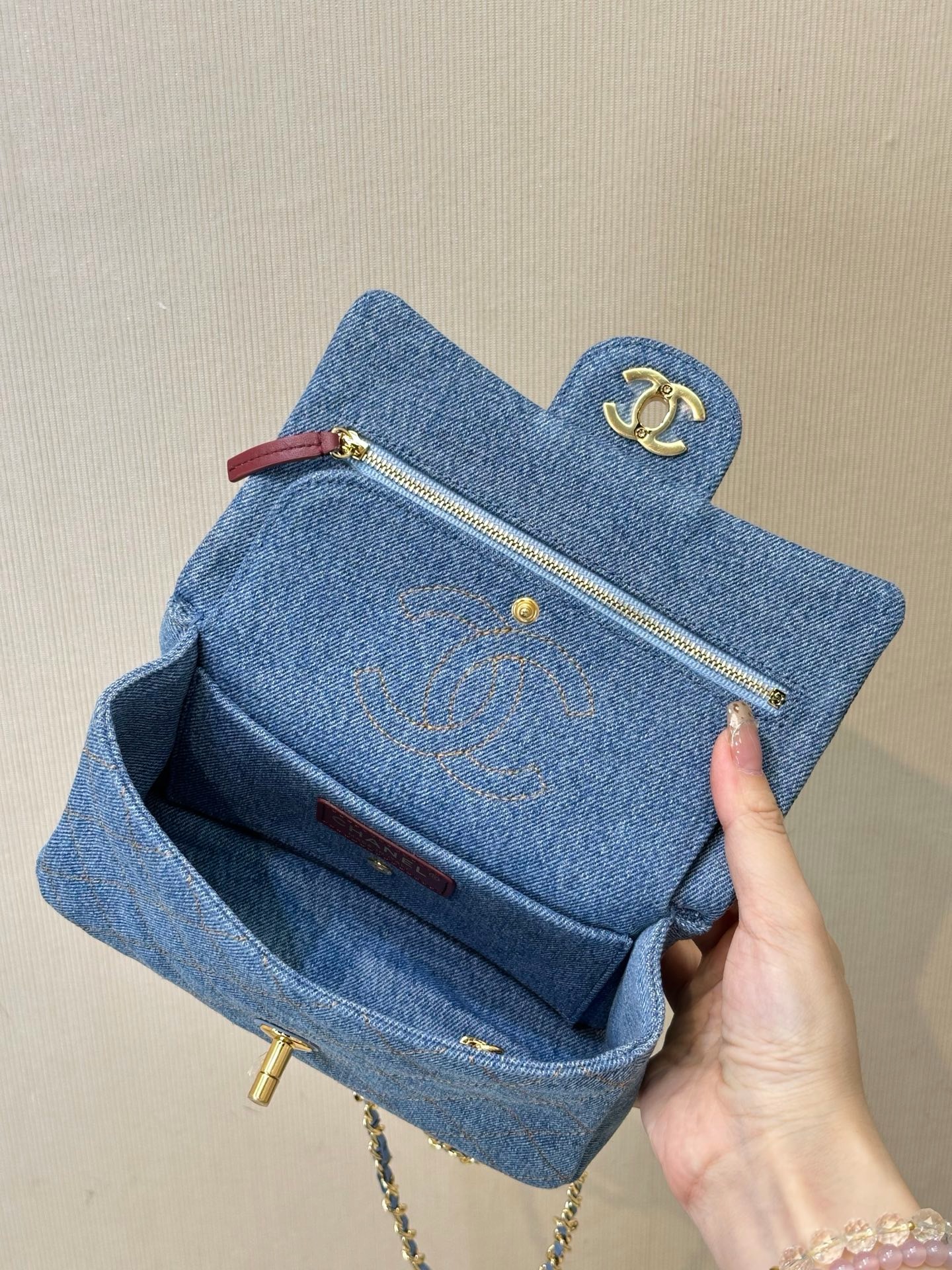CHANEL MINI Flap Denim - image 7